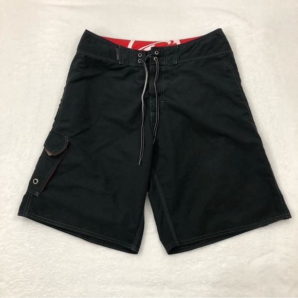 O'Neill Swim Vintage Oneill Black Surf Skate Beach Pool Swim Trunks